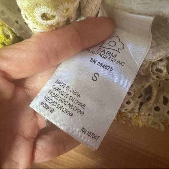 FARM Rio Yellow Floral Puff Sleeve Blouse - Picture 6 of 6